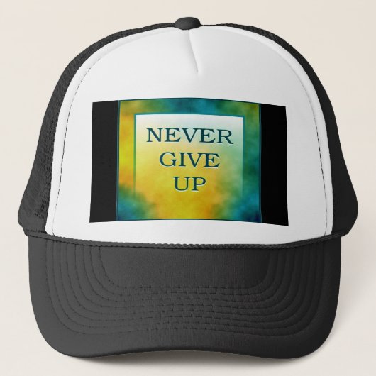 NOOIT OPGEVEN TRUCKER PET (Voorkant)