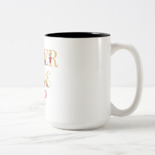 Nooit opgeven tweekleurige koffiemok