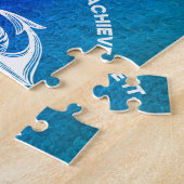 Nooit opgeven van het anker Dream Blue Ocean Legpuzzel (Zijkant)