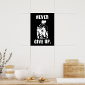Nooit opgeven - Workout Motivatie Poster (Keuken)