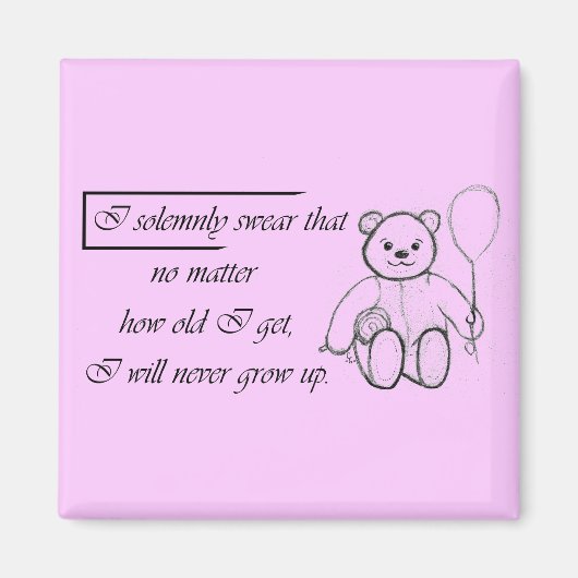 Nooit opgroeien magneet (Voorkant)