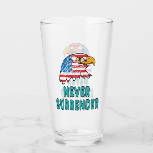 Nooit overgeven glas (Voorkant)