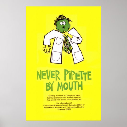 Nooit Pipet van Mouth Poster (Voorkant)