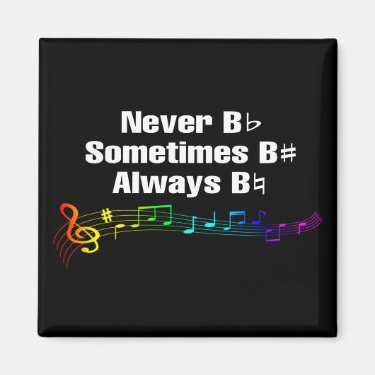 Nooit plat zijn, soms B scherpe magneet (Voorkant)