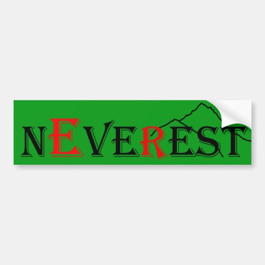 Nooit Resten | Nooit ooit rust Bumpersticker (Voorkant)