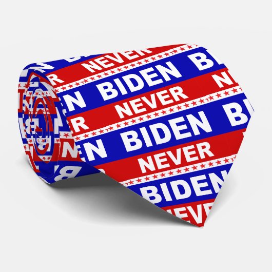 Nooit rood wit en blauw stropdas (Opgerold)