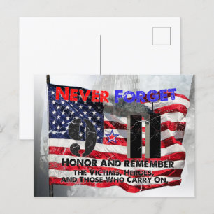 Nooit September 11 vergeten Briefkaart