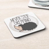 Nooit stoppen met dromen onderzetter (Linkerzijde)