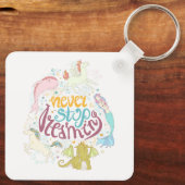 Nooit stoppen met dromen sleutelhanger (Achterkant)