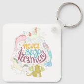 Nooit stoppen met dromen sleutelhanger (Achterkant)
