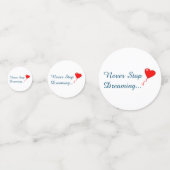 Nooit stoppen met het dromen van tafel Confetti (Voorkanten)