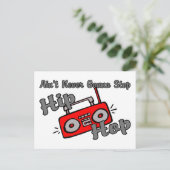 Nooit stoppen met Hip Hop Briefkaart (Staand voorkant)