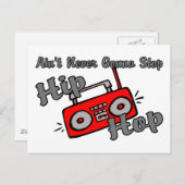 Nooit stoppen met Hip Hop Briefkaart (Voorkant / Achterkant)