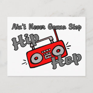 Nooit stoppen met Hip Hop Briefkaart