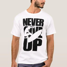 Nooit stoppen met surfen t-shirt
