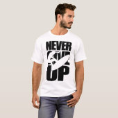 Nooit stoppen met surfen t-shirt (Voorkant volledig)