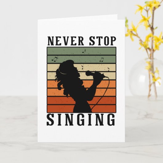 Nooit stoppen met zingen kaart (Gele Bloem)