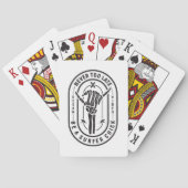 Nooit te laat Skeleton Surfer Chick Ocean Vibes Pokerkaarten (Achterkant)