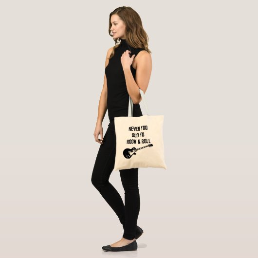 Nooit te oud om N Roll te roteren Tote Bag (Voorkant (model))
