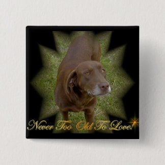 Nooit te oud om van vierkant te houden vierkante button 5,1 cm