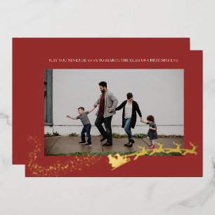 Nooit Te Oud Rode Foto Folie Feestdagenkaart