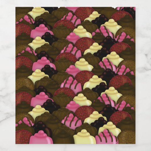 Nooit te veel chocolade - Valentijnsdag Snoep Wijn Etiket (Enkel label)