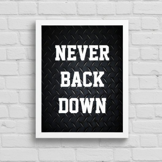 Nooit Terug Motivatie Poster