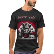 Nooit Toegeven Razorbacks T-shirt
