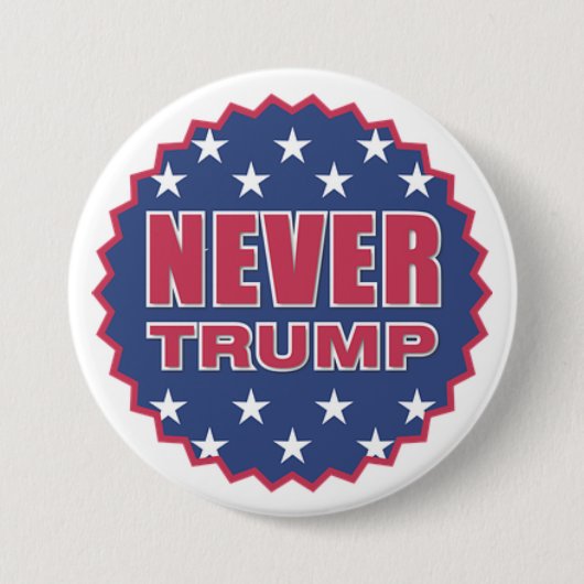 Nooit Trump Button (Voorkant)