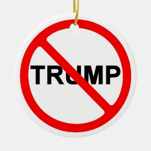 Nooit Trump Keramisch Ornament (Voorkant)