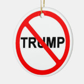 Nooit Trump Keramisch Ornament (Links)