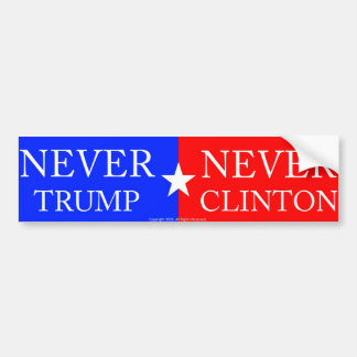 "Nooit Trump, nooit Clinton" bumpersticker