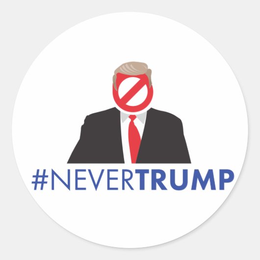 Nooit Trump Sticker (Voorkant)