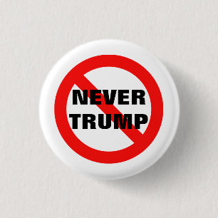 NOOIT TRUMP voor President 2016 Ronde Button 3,2 Cm