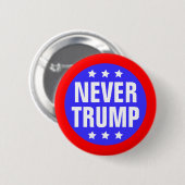 NOOIT TRUMP voor President 2016 Ronde Button 5,7 Cm (Voorkant /achterkant)