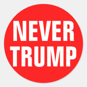 NOOIT TRUMP VOOR President 2016 Ronde Sticker