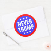 NOOIT TRUMP VOOR President 2016 Ronde Sticker (Envelop)
