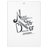 Nooit uw Motivatie offerte voor standaarden verlag Klembord (Achterkant)