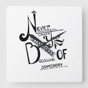 Nooit uw Motivatie offerte voor standaarden verlag Vierkante Klok