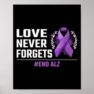 Nooit Vergeet Alzheimer Paarse Lint Heimer Bewust Poster