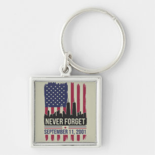 Nooit vergeten 11 september 2001 Herdenkingsdag US Sleutelhanger