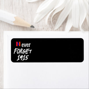 Nooit vergeten 1915 Retouradreslabel Etiket