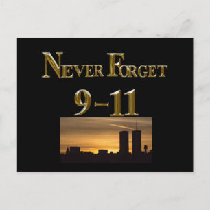 NOOIT VERGETEN 9-11 BRIEFKAART
