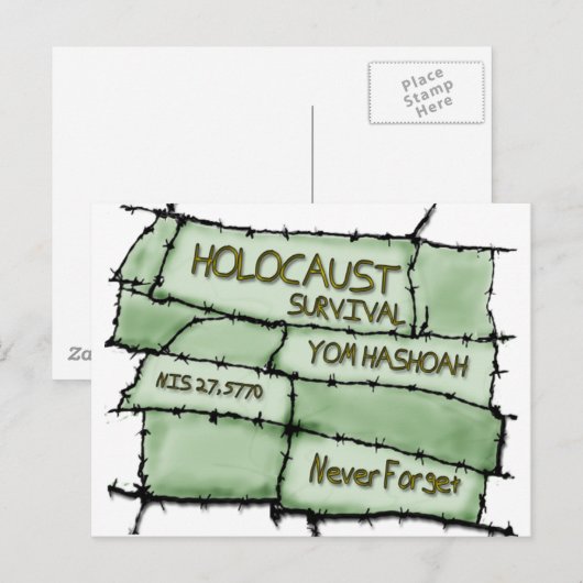 Nooit vergeten briefkaart (Voorkant / Achterkant)