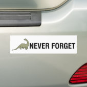 Nooit vergeten bumpersticker (Op auto)