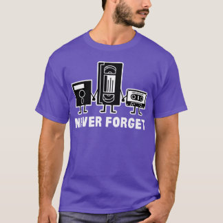 Nooit vergeten Cassettebandje cadeau T-shirt