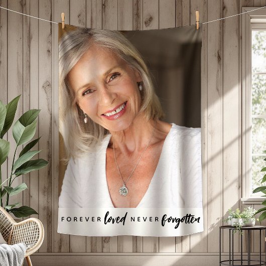 Nooit vergeten Foto Memorial Fleece Deken