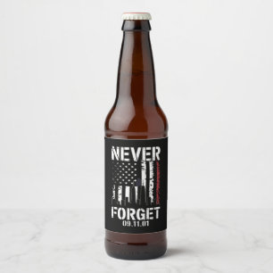 Nooit vergeten Herdenkingsdag 11 september 2001 Bier Etiket