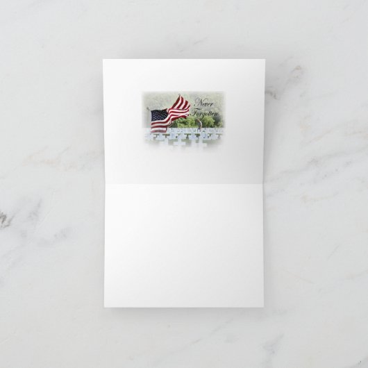 Nooit Vergeten - Herinnering Kaart (Binnen)
