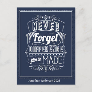 Nooit vergeten het verschil dat je hebt gemaakt briefkaart